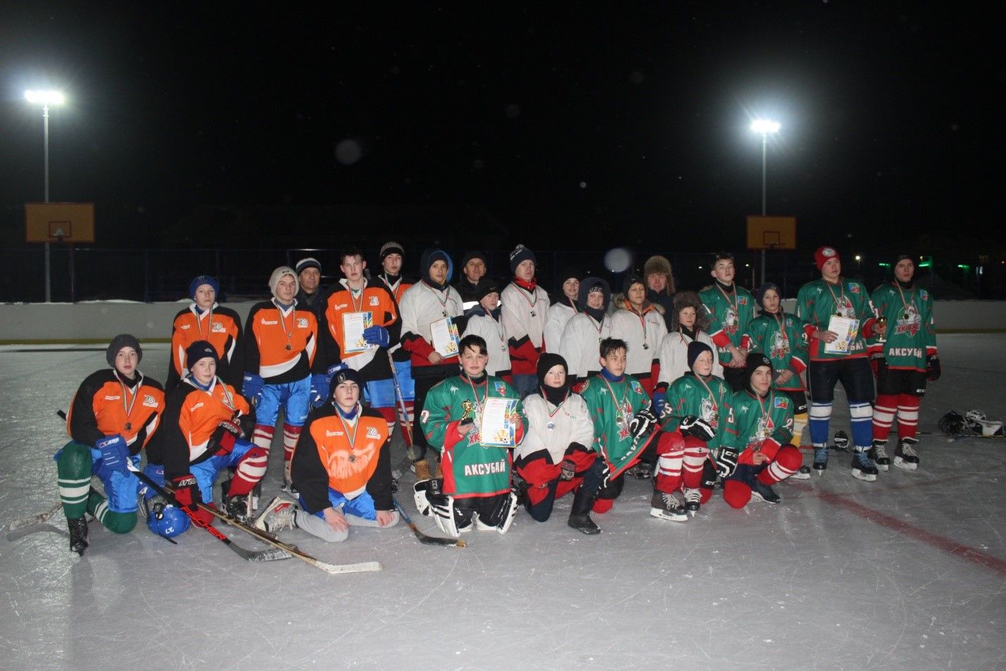 В Аксубаевском районе состоялось первенство по хоккею среди юношей 2004-2005 г.р.