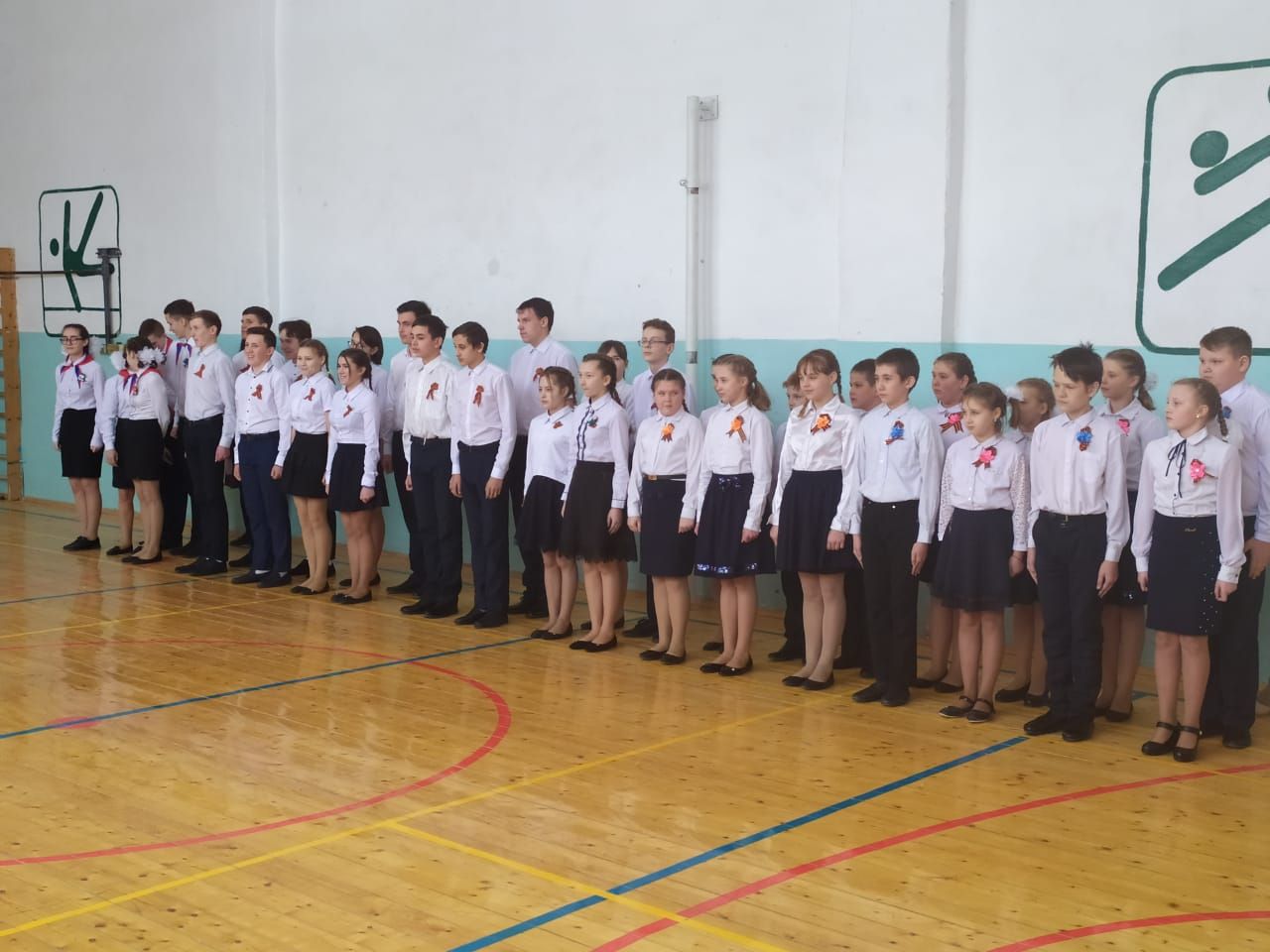 Аксубаевские ученики в рядах ЮНАРМИИ