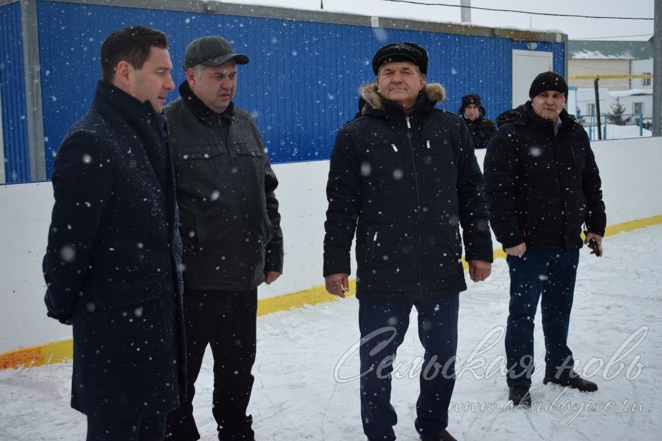 Аксубаевский район с деловым визитом посетил министр спорта РТ Владимир Леонов