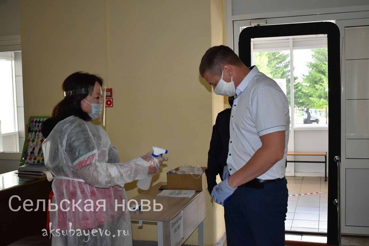 На избирательных участках Аксубаевского района соблюдаются все санитарные нормы