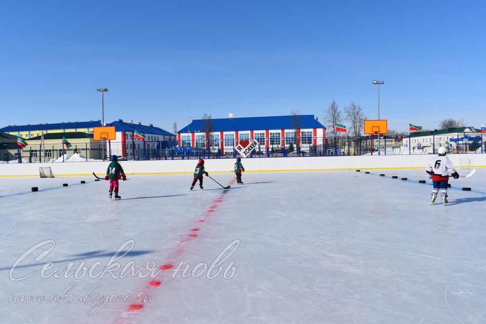 В Аксубаеве проходит районный фестиваль «Люблю папу, маму и хоккей»