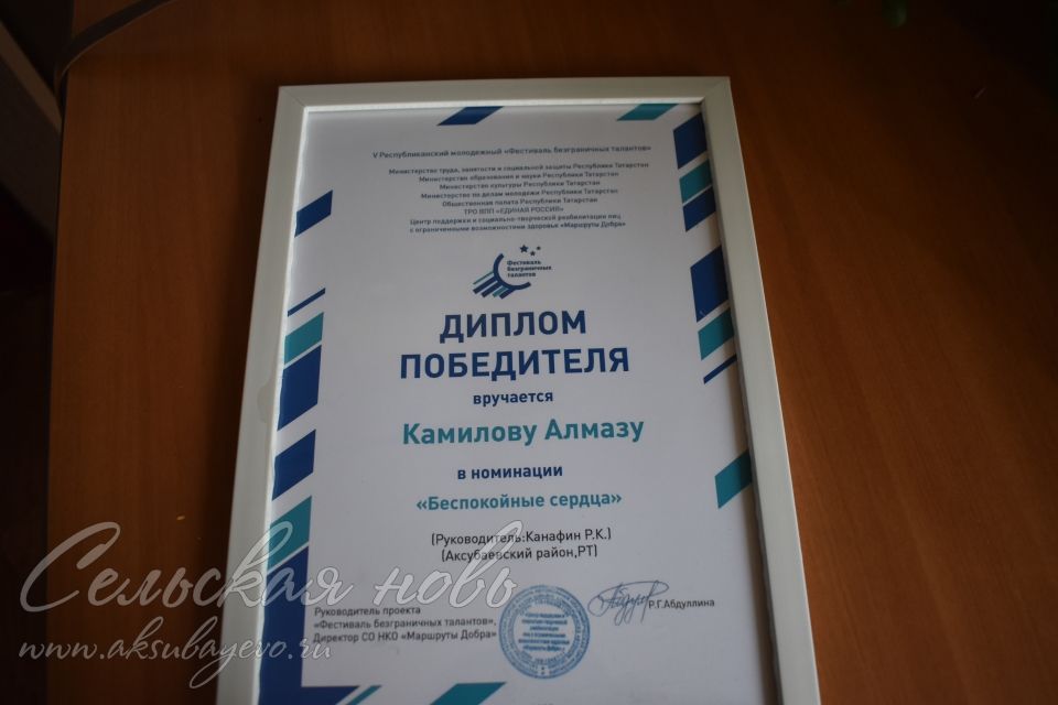 Аксубаевский юноша третий год подряд в числе победителей молодежного фестиваля-конкурса