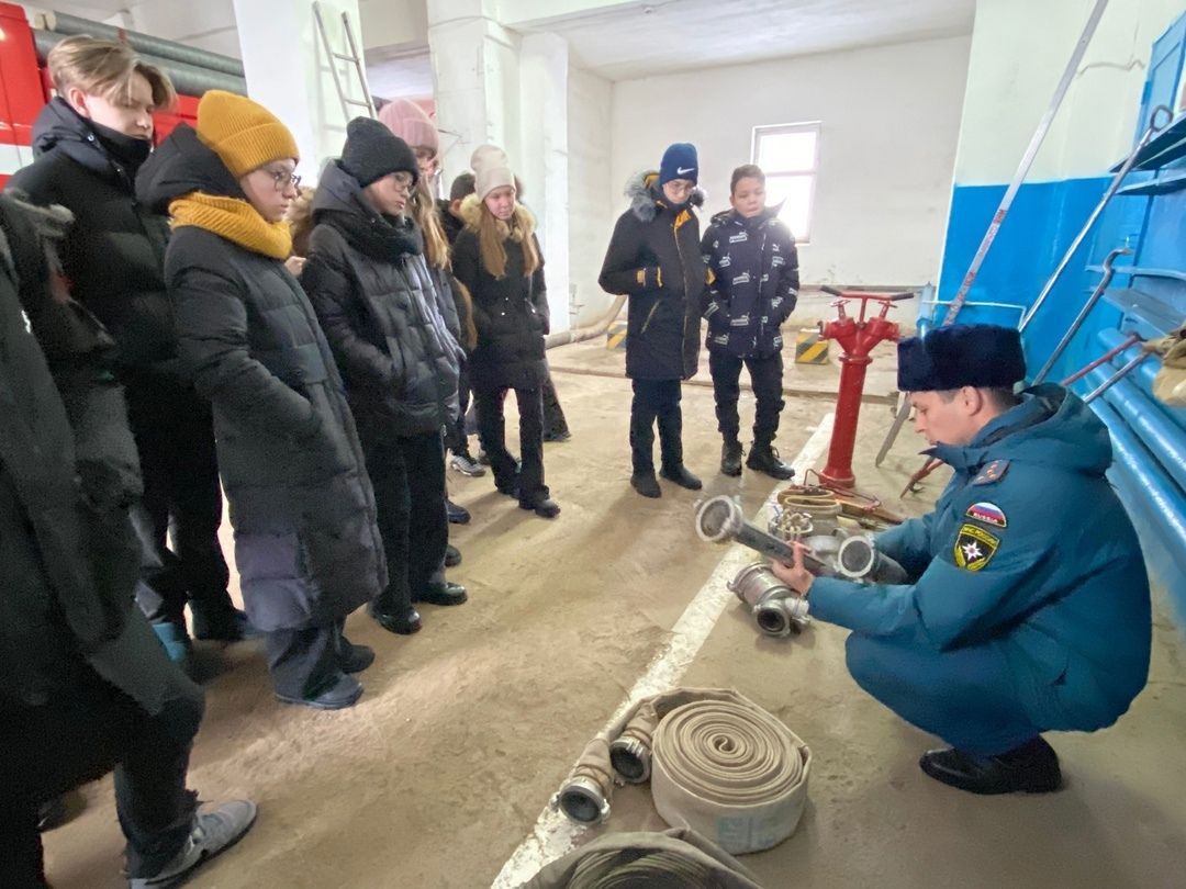 Учащиеся Аксубаевской школы побывали в гостях у пожарных