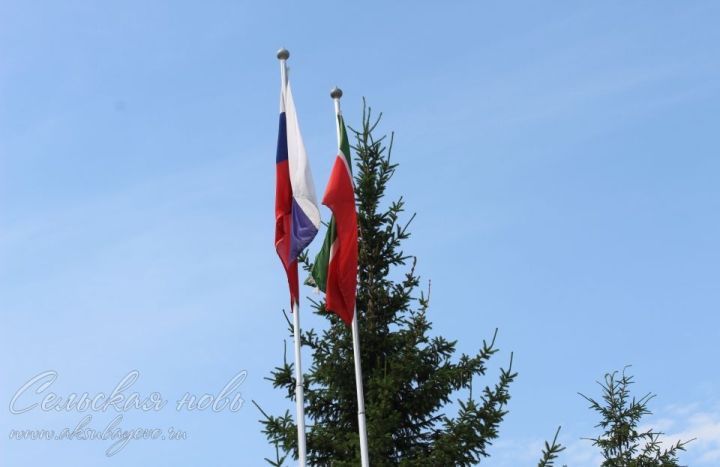 Аксубайда Россия Федерациясе әләмен күтәрделәр