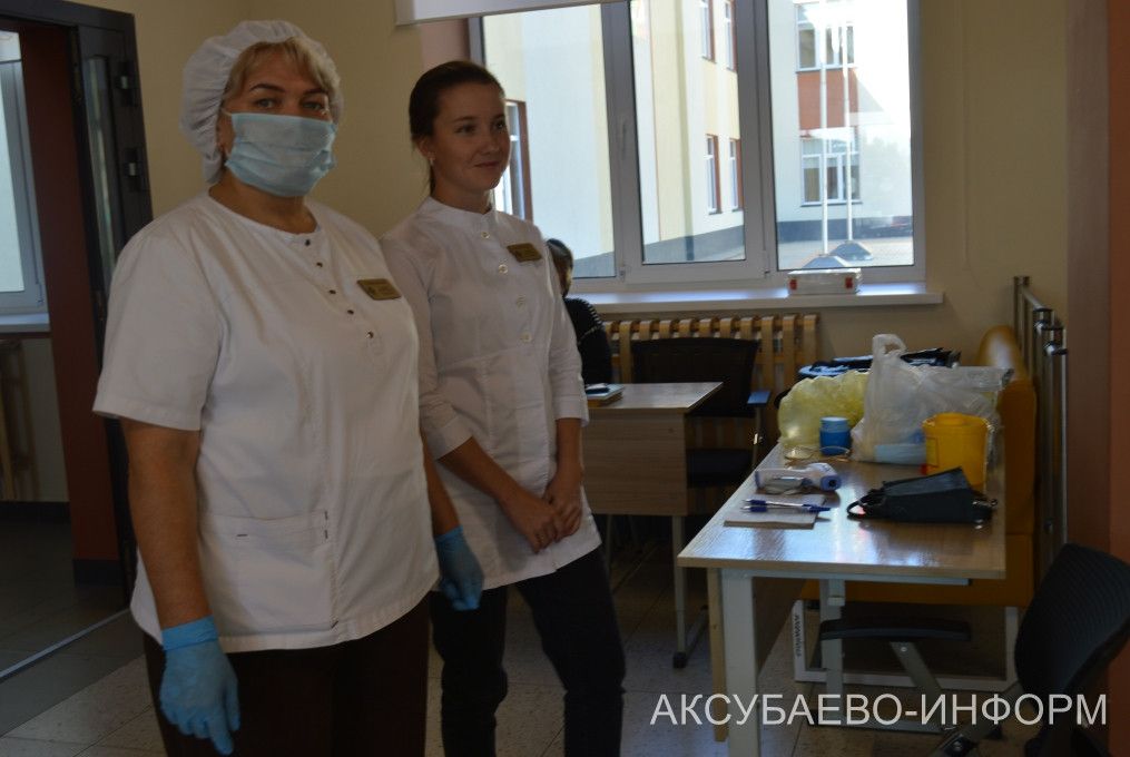 Аксубай районындагы ике сайлау участогында гриппка каршы вакцинация пунктлары эшли