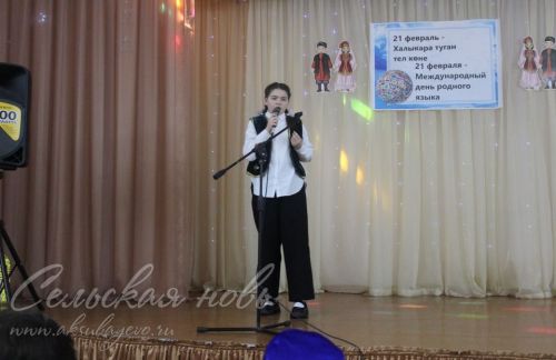 3 нче Аксубай урта мәктәбе мәйданчыгында туган Татар теле көне үтте