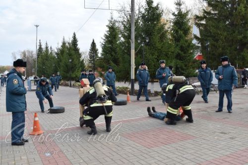 В Аксубаеве прошел заключительный этап соревнований по функциональному пожарному многоборью среди территориальных подразделений Федеральной противопожарной службы по РТ 2023 года