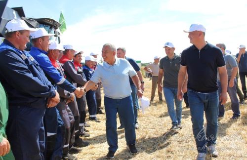 Визит Рустама Минниханова в Аксубаевский район, 20.07.2025 г.