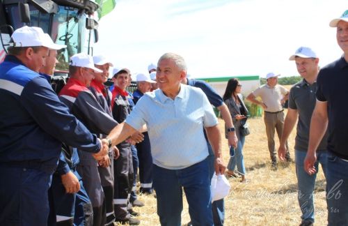 Визит Рустама Минниханова в Аксубаевский район, 20.07.2025 г.