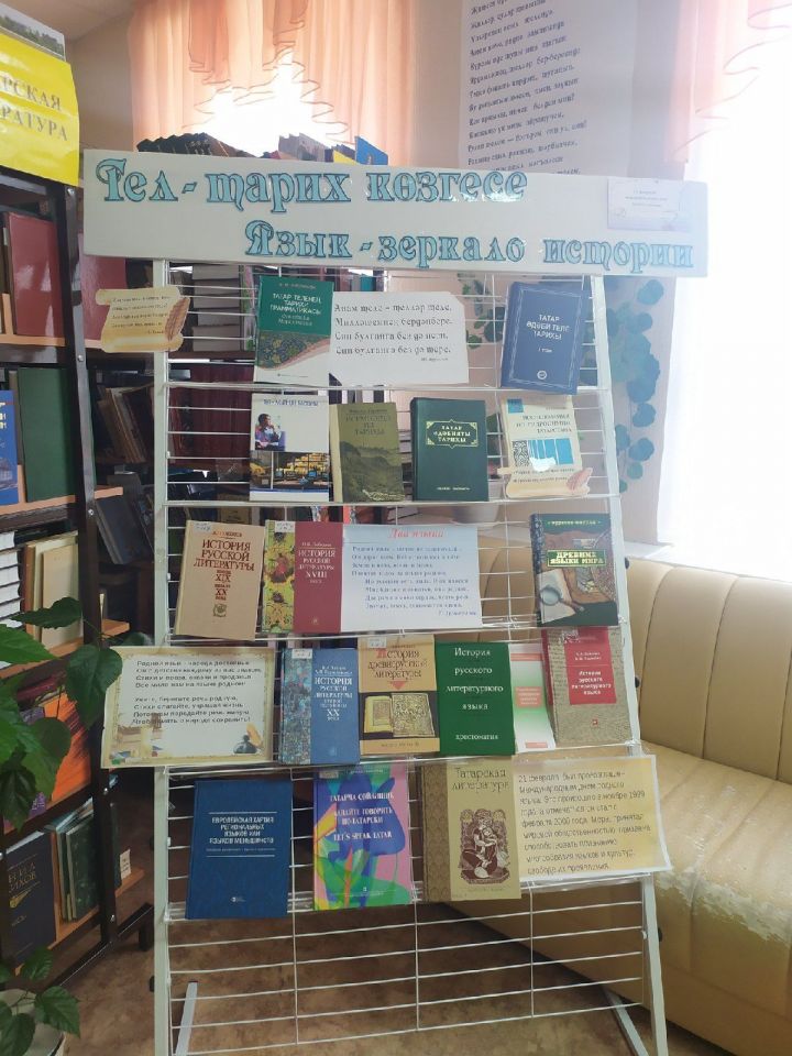 Ко Дню родного языка в Аксубаевской библиотеке открылась тематическая выставка