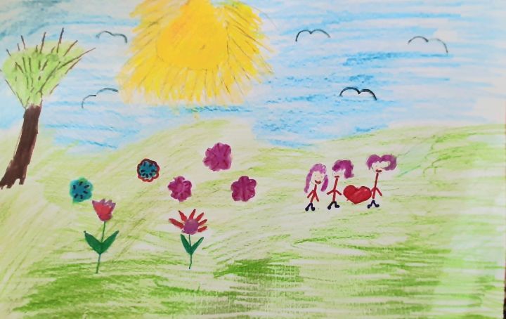 Аксубаевские дети рисуют семью