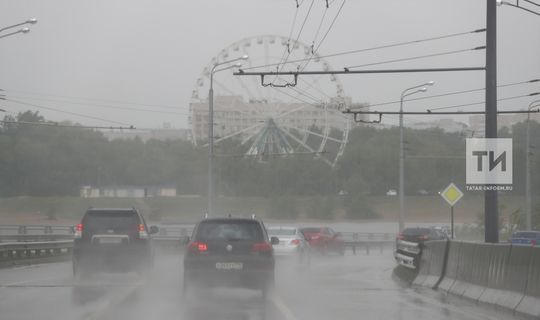 Татарстанцев предупредили о дожде и сильном ветре