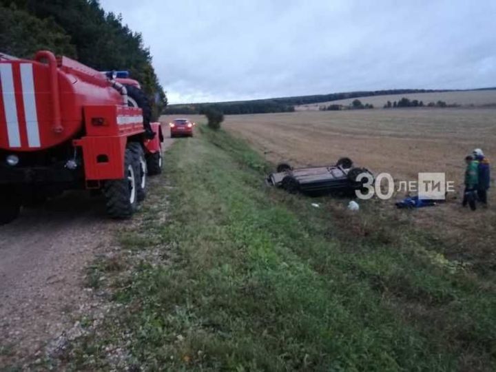Легковушка вылетела в кювет с трассы в РТ, пассажир погиб