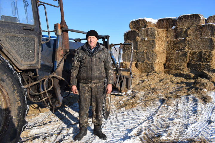 Аксубаевский земледелец мастерски управляет погрузчиком