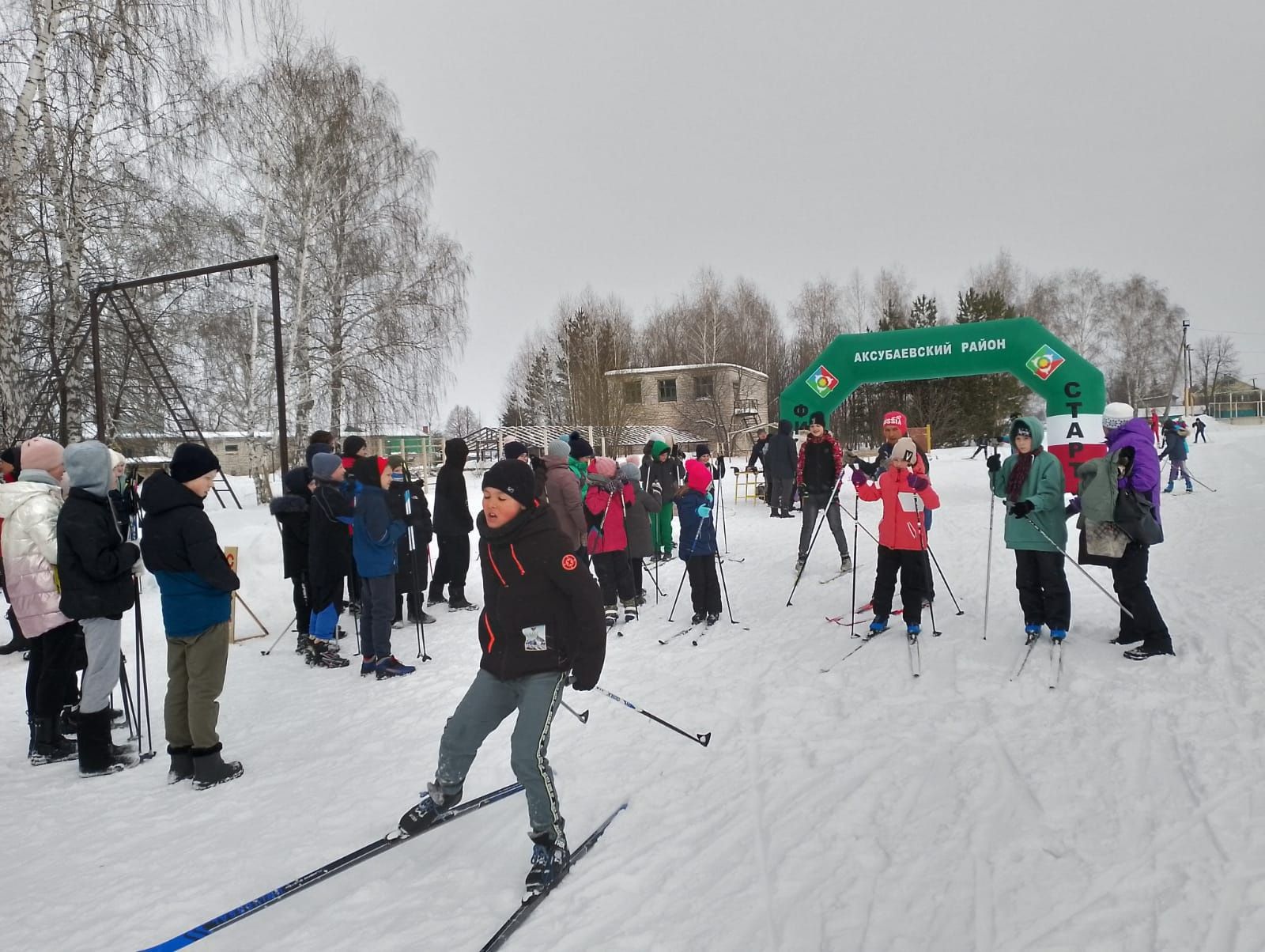 На Ибрайкинской лыжне состязались лыжники Аксубаевского района