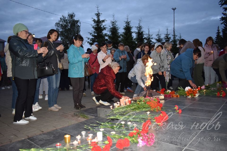 В Аксубаеве в память о фронтовиках зажгли свечи