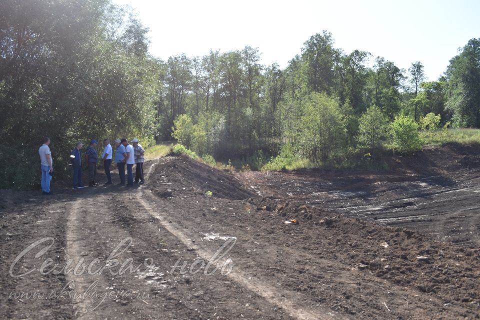 Противопожарный пруд в Аксубаевском районе: водоем будем внушительным