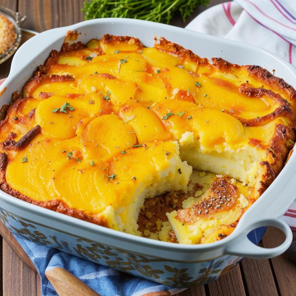 Картофельная запеканка с фаршем и сыром