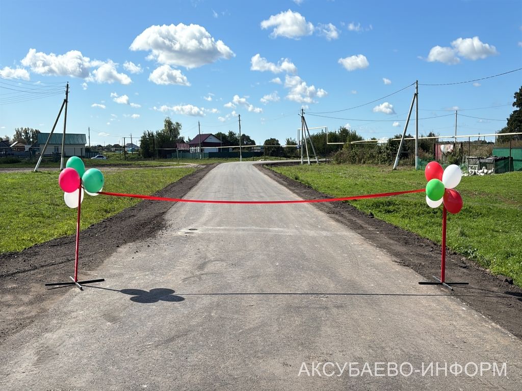 Аксубай районының Карасу авылында яңа юл ачылды