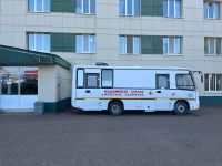На территории ГАУЗ «Аксубаевская ЦРБ» начал работать передвижной маммограф