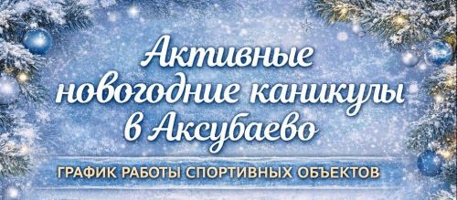 Когда можно пойти на каток и в бассейн в Аксубаеве на новогодних праздниках?