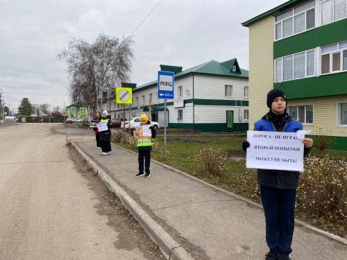 Аксубай яшь юл хәрәкәте инспекторлары «Юл-транспорт һәлакәтеннән башка тормыш» акиясен үткәрделәр