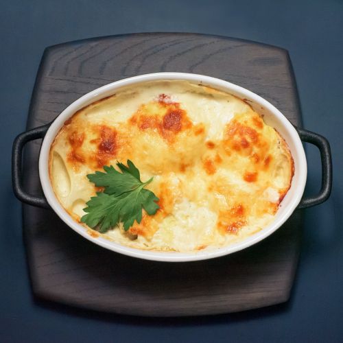 Картофельная запеканка с мясом и грибами