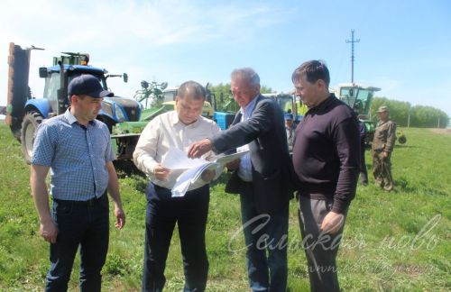 На аксубаевских полях трава подрастает, техника к ее уборке готова