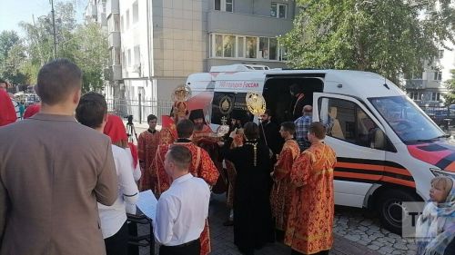 В Казанский собор доставили частицу мощей Георгия Победоносца
