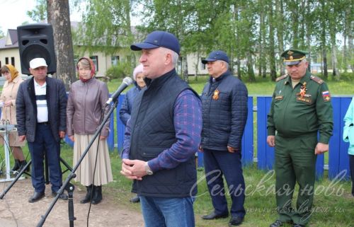 В Аксубаевском районе открыли памятную стелу в честь погибшего в СВО земляка