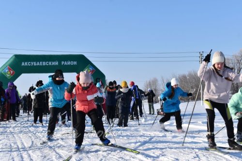 В Аксубаевском районе на «Лыжню России 2024» встали более 2000 любителей спорта