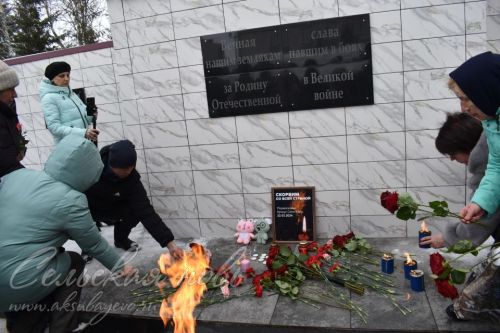 Аксубаевцы почтили память погибших от теракта в Подмосковье