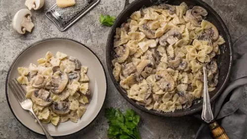 Вкусная паста с грибами за 10 минут