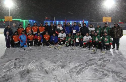 В Аксубаеве на Рождество играли в хоккей в валенках