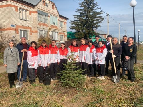 Жители Аксубаева посадили деревья на улице Мазилина