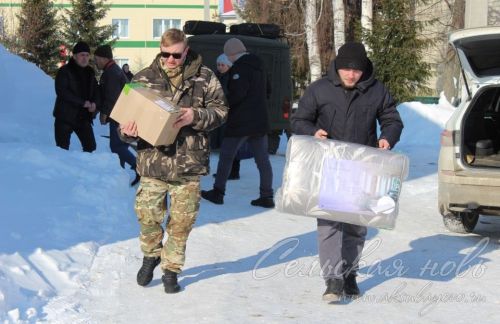 Аксубаевцы доставили гуманитарную помощь участникам СВО ко Дню защитников Отечества