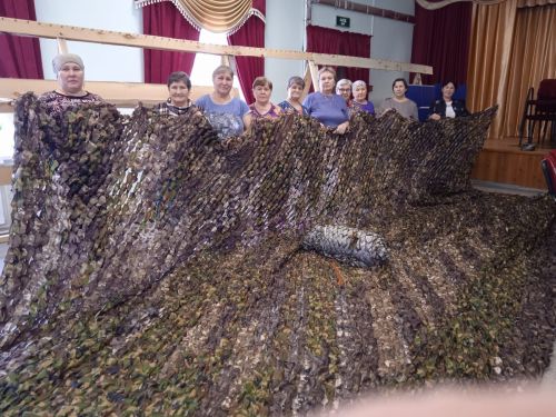 В деревне Старый Чувашский Адам Аксубаевского района связали 85 маскировочных сетей