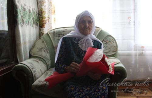 Яңа Ибрай авылыннан Миннегөл Гыйззәтуллинаны 90 нчы туган көне белән котладылар