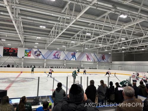 На аксубаевском льду играли представители высшего класса татарстанского хоккея