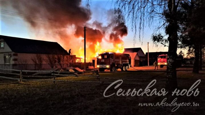 За три дня в Аксубаевском районе произошло пять пожаров, отработаны четыре термоточки