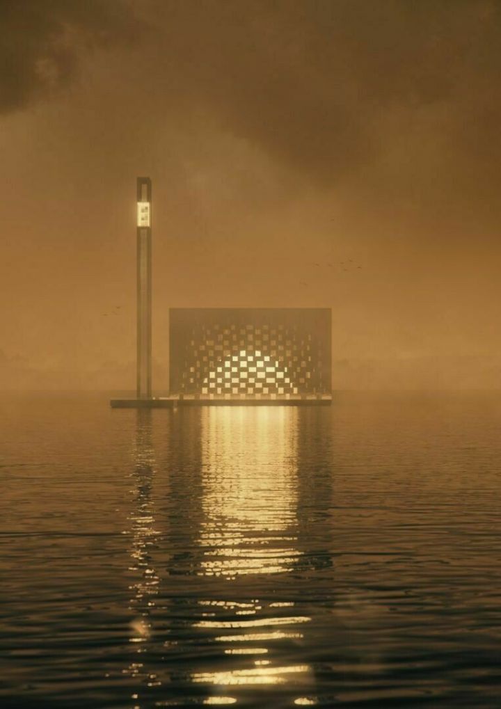 Новая мечеть в Казани будет построена в виде черного куба «на воде» - обнародованы эскизы