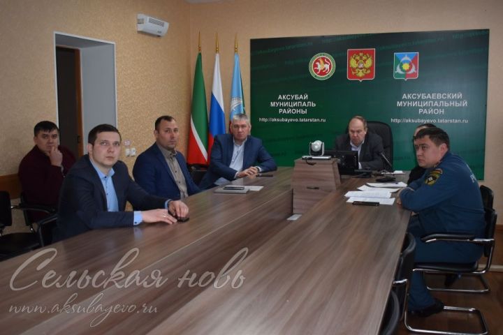 На заседании КЧС решали, как обеспечить благополучие Аксубаевского района в аномальную погоду