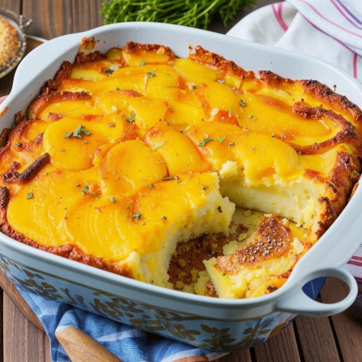 Картофельная запеканка с фаршем и сыром